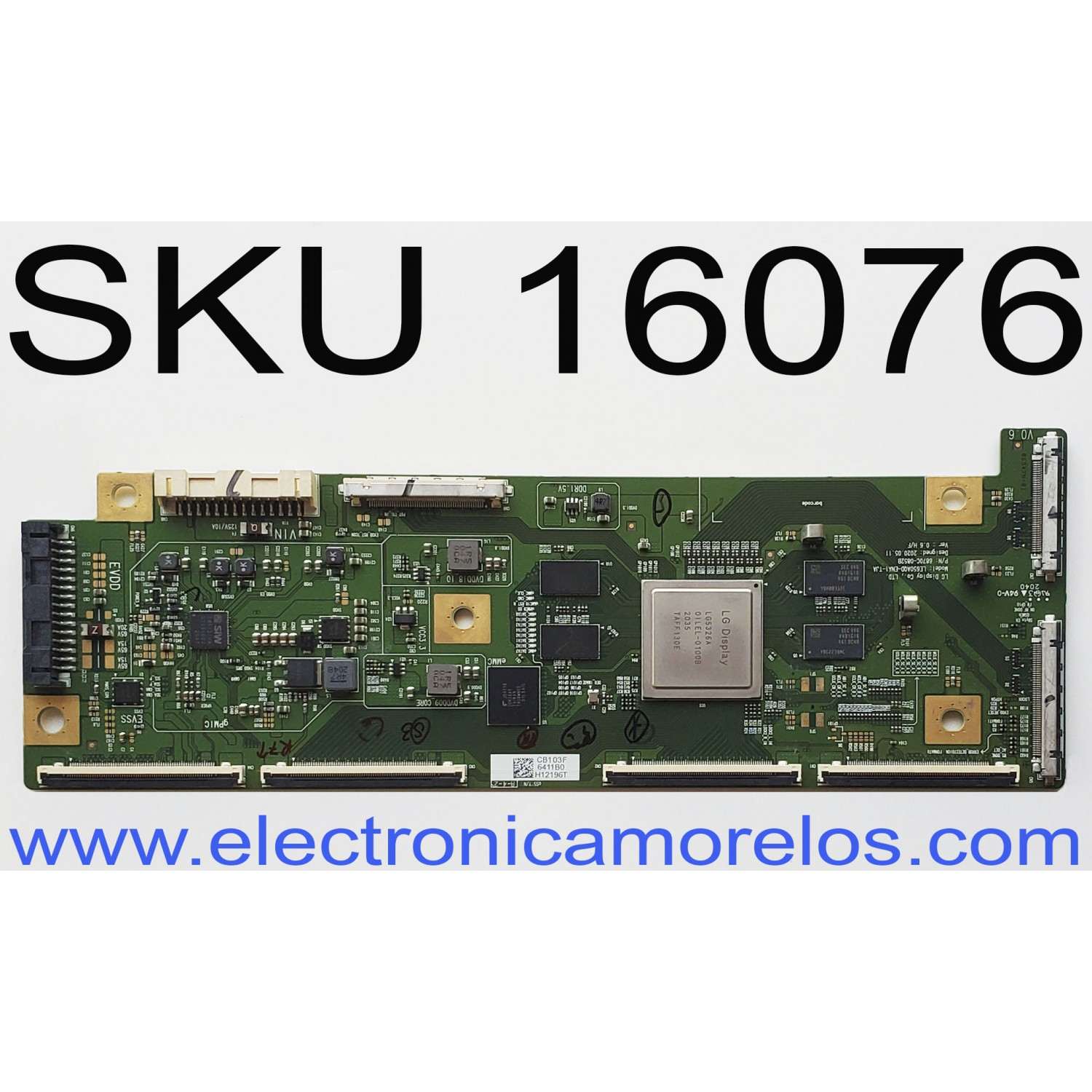 T-CON ORIGINAL PARA TV LG / NUMERO DE PARTE 6871L-6411B / 6870C-0852B / 6411B / PANEL AC550AQL CNA1_RS / MODELO OLED55CXPUA.BUSWLJR / OLED55CXAUA